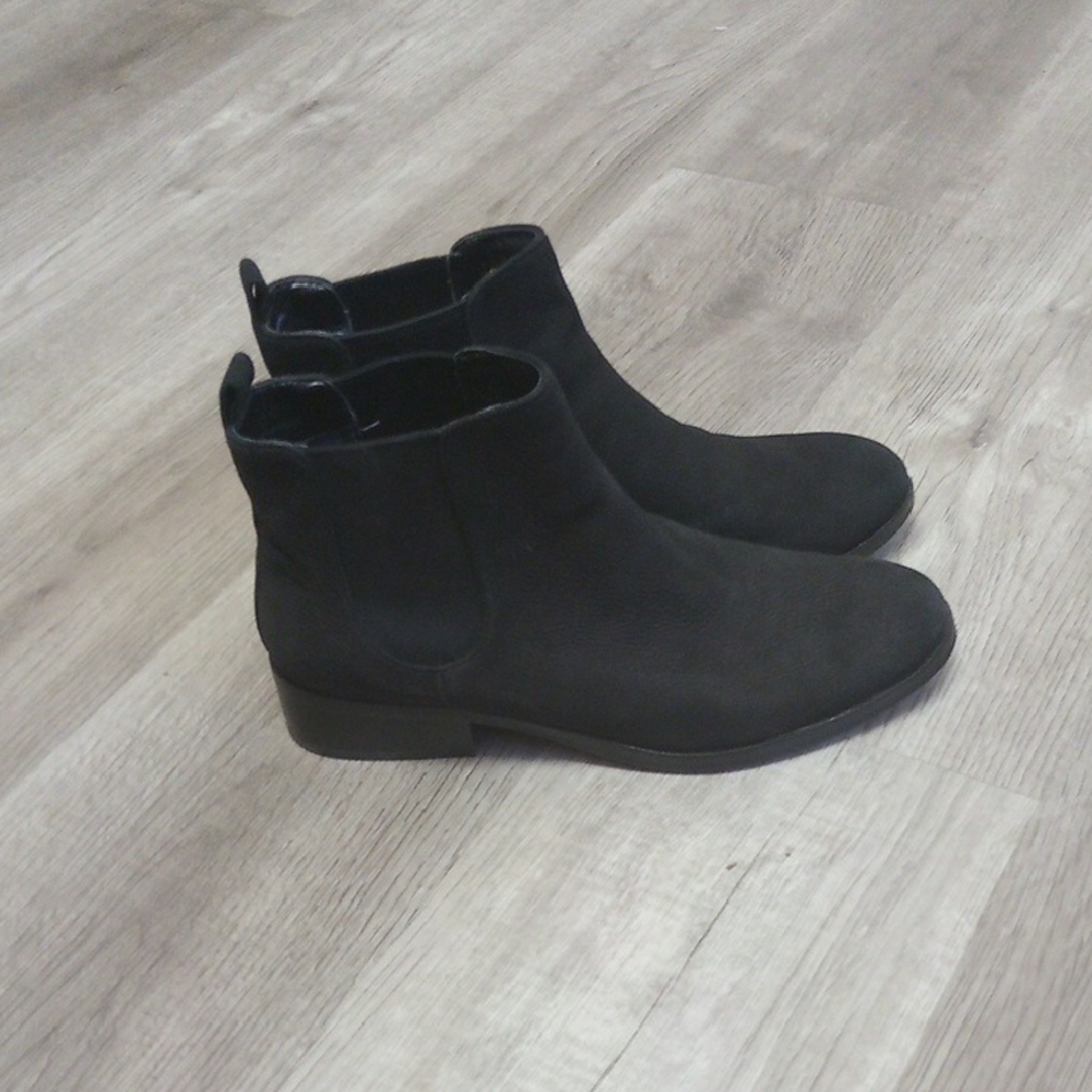 SOLD Women's Cole Haan Black Suede Slip On Boots